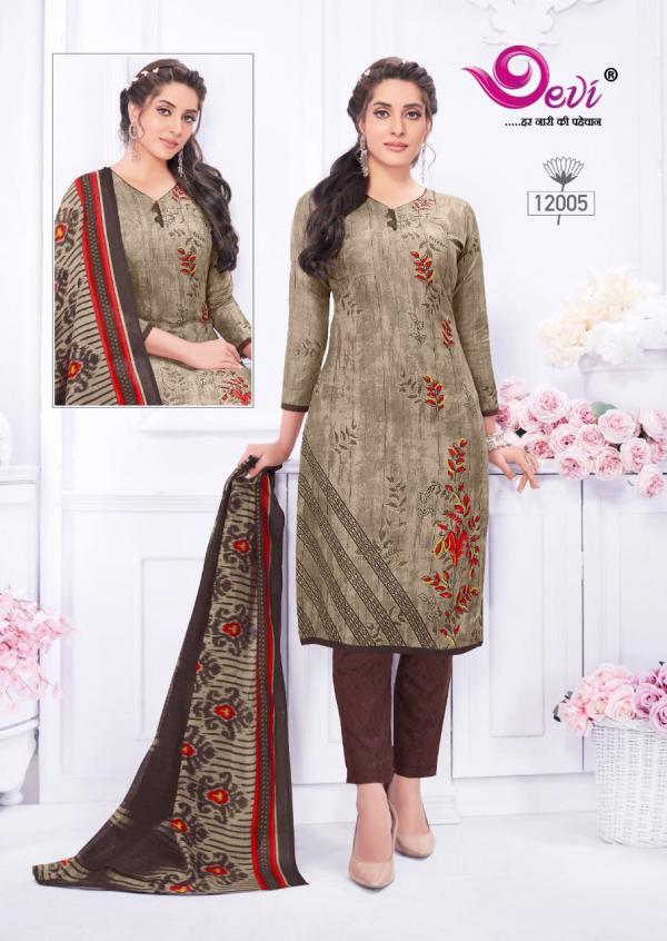 Devi Icon Vol-12 Cotton Designer Patiyala Dress Mater